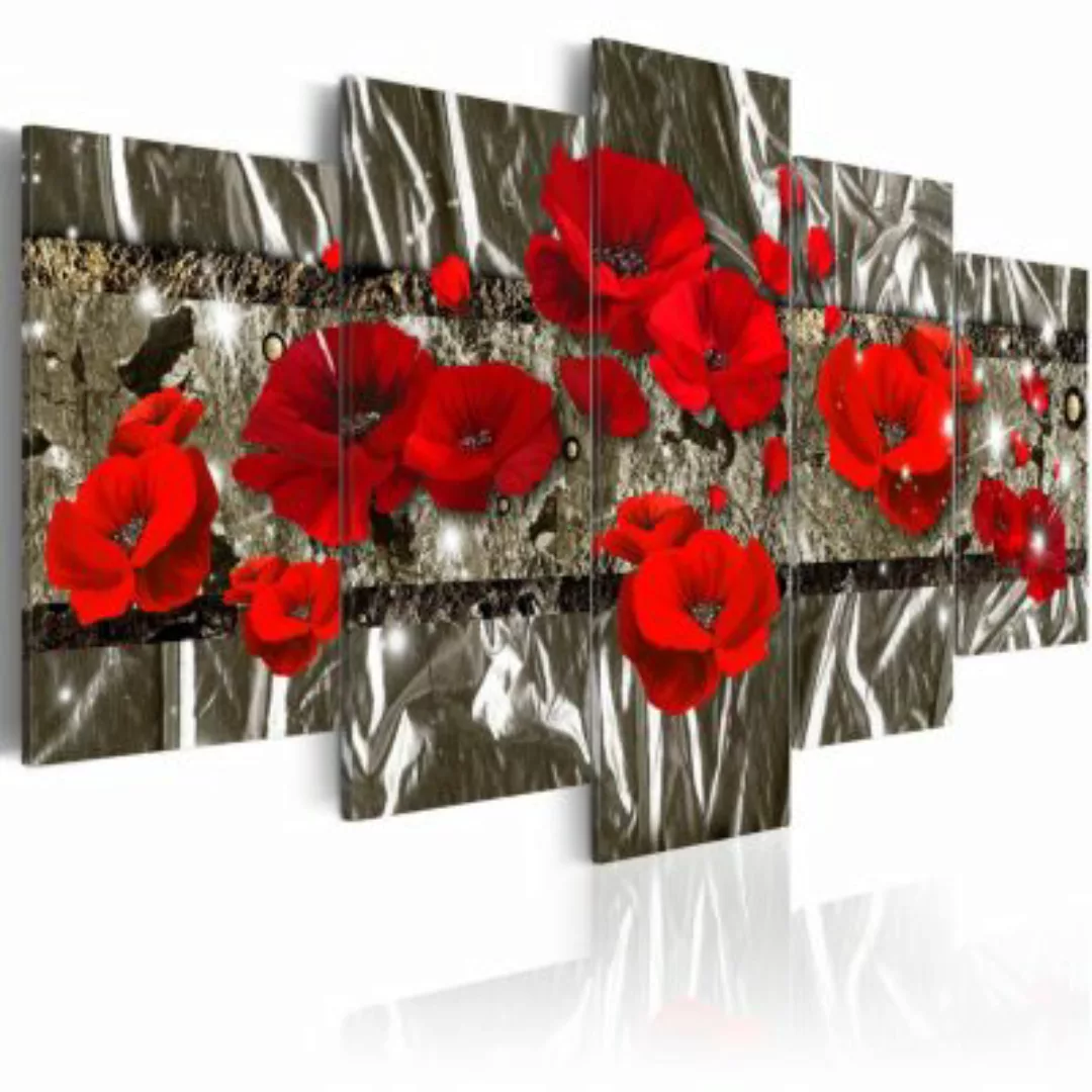 artgeist Wandbild Silver Poppies mehrfarbig Gr. 200 x 100 günstig online kaufen