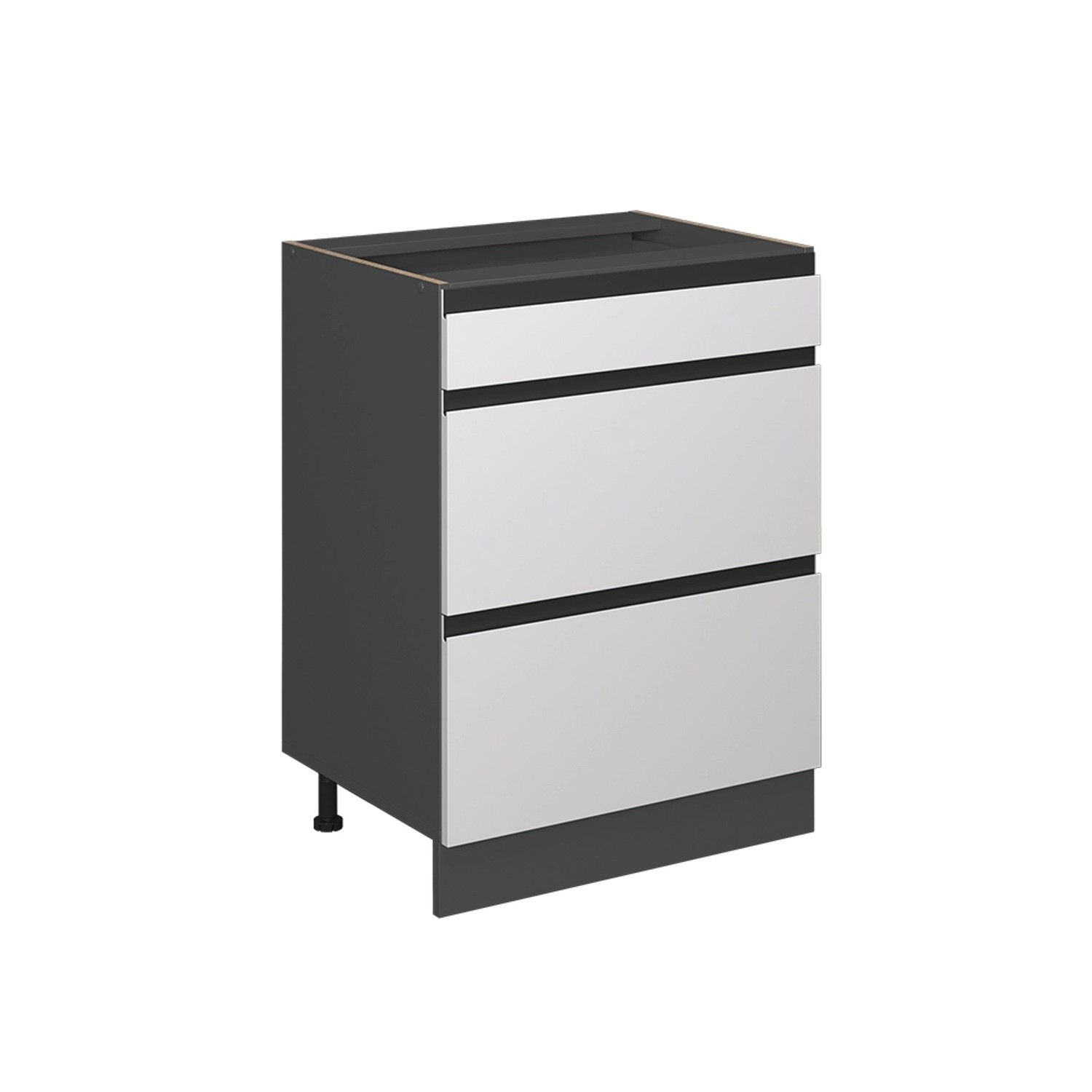 Vicco Unterschrank R-Line Weiß/Anthrazit 60cm J-Shape, günstig online kaufen