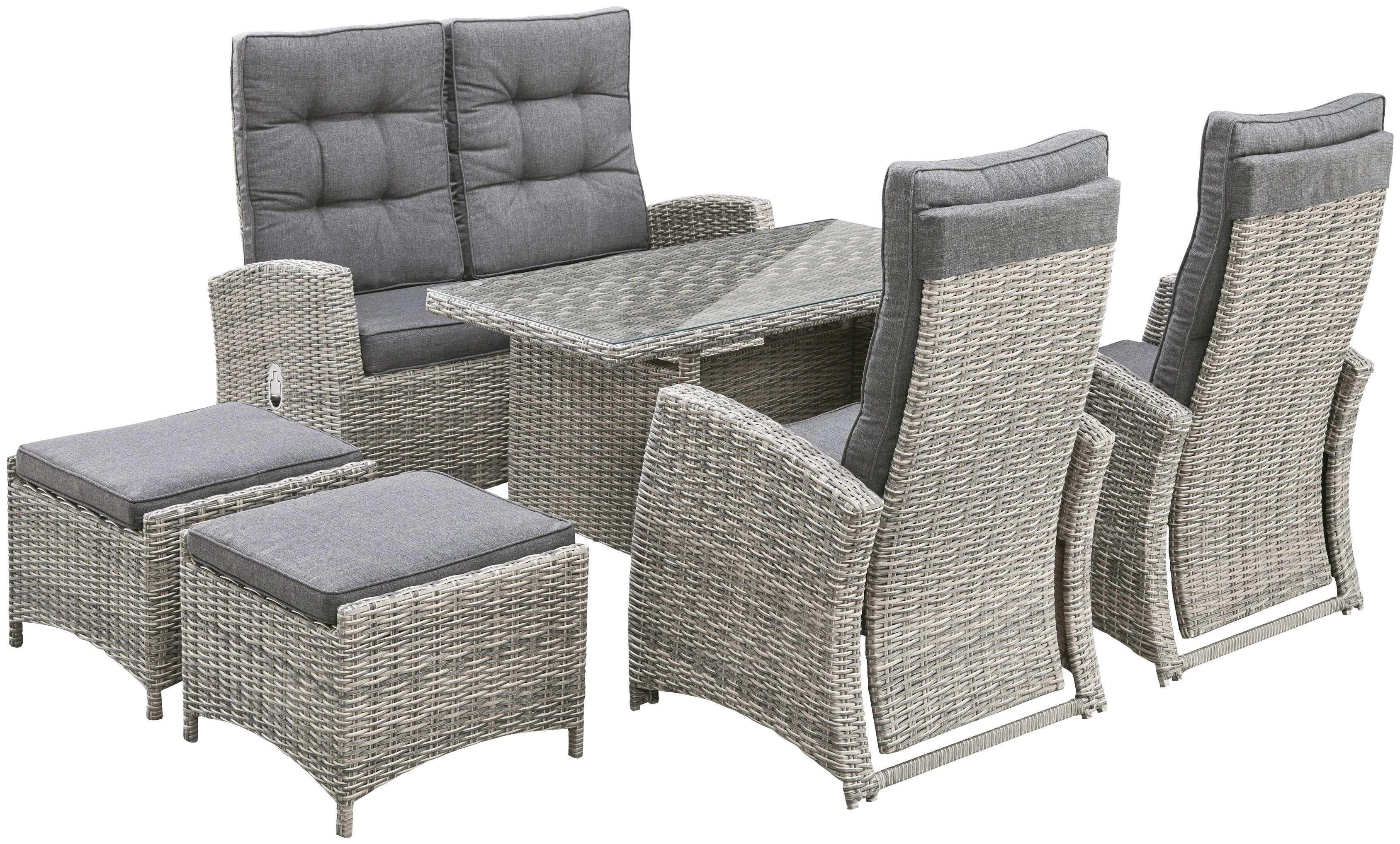 KONIFERA Garten-Essgruppe Monaco, (Set, 16-tlg., 1x2er günstig online kaufen