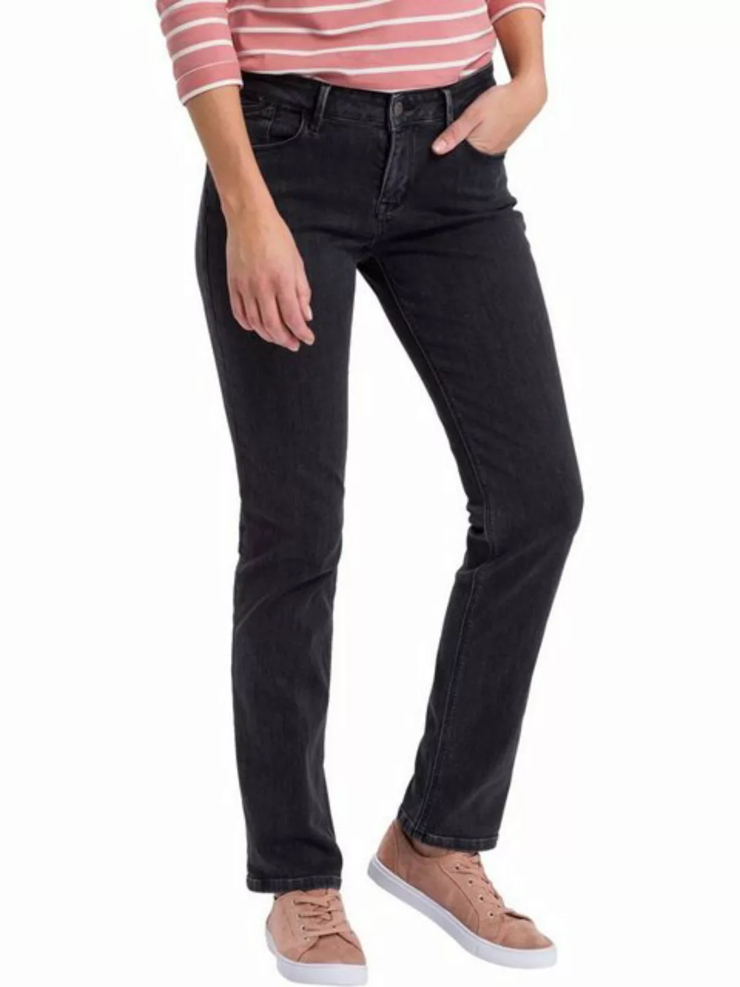 Cross Jeans Damen Jeans Rose - Regular Fit - Grau - Dark Grey günstig online kaufen