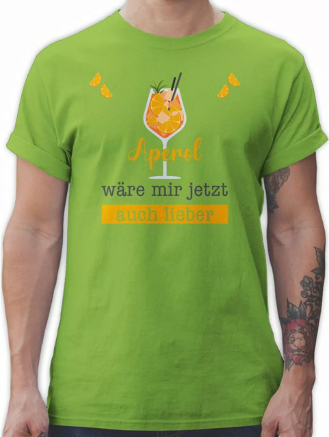 Shirtracer T-Shirt Aperol wäre mir jetzt auch lieber - Aperol Geschenk Lust günstig online kaufen