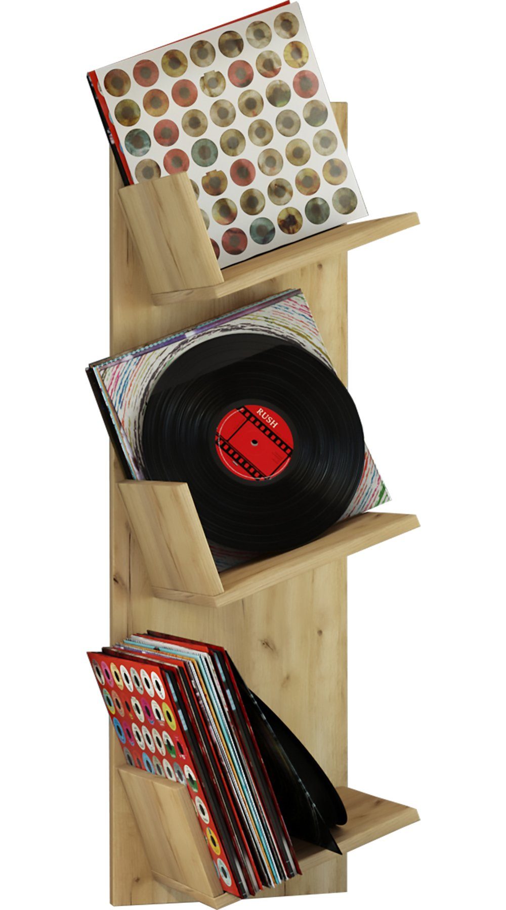 VCM CD-Regal Holz Bücher Schallplatten LP günstig online kaufen