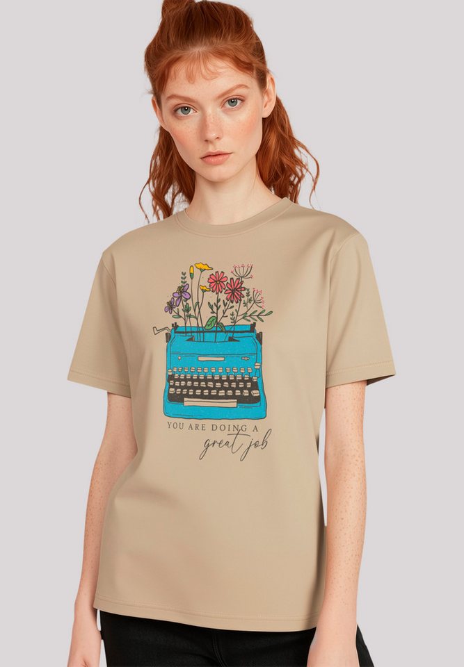 F4NT4STIC T-Shirt Blumen you are doing a great job retro typewriter Premium günstig online kaufen