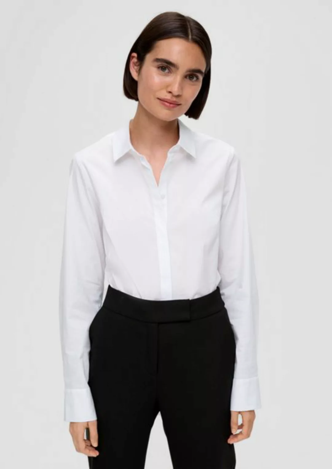 s.Oliver BLACK LABEL Langarmbluse Bluse mit Ziernähten Ziernaht günstig online kaufen