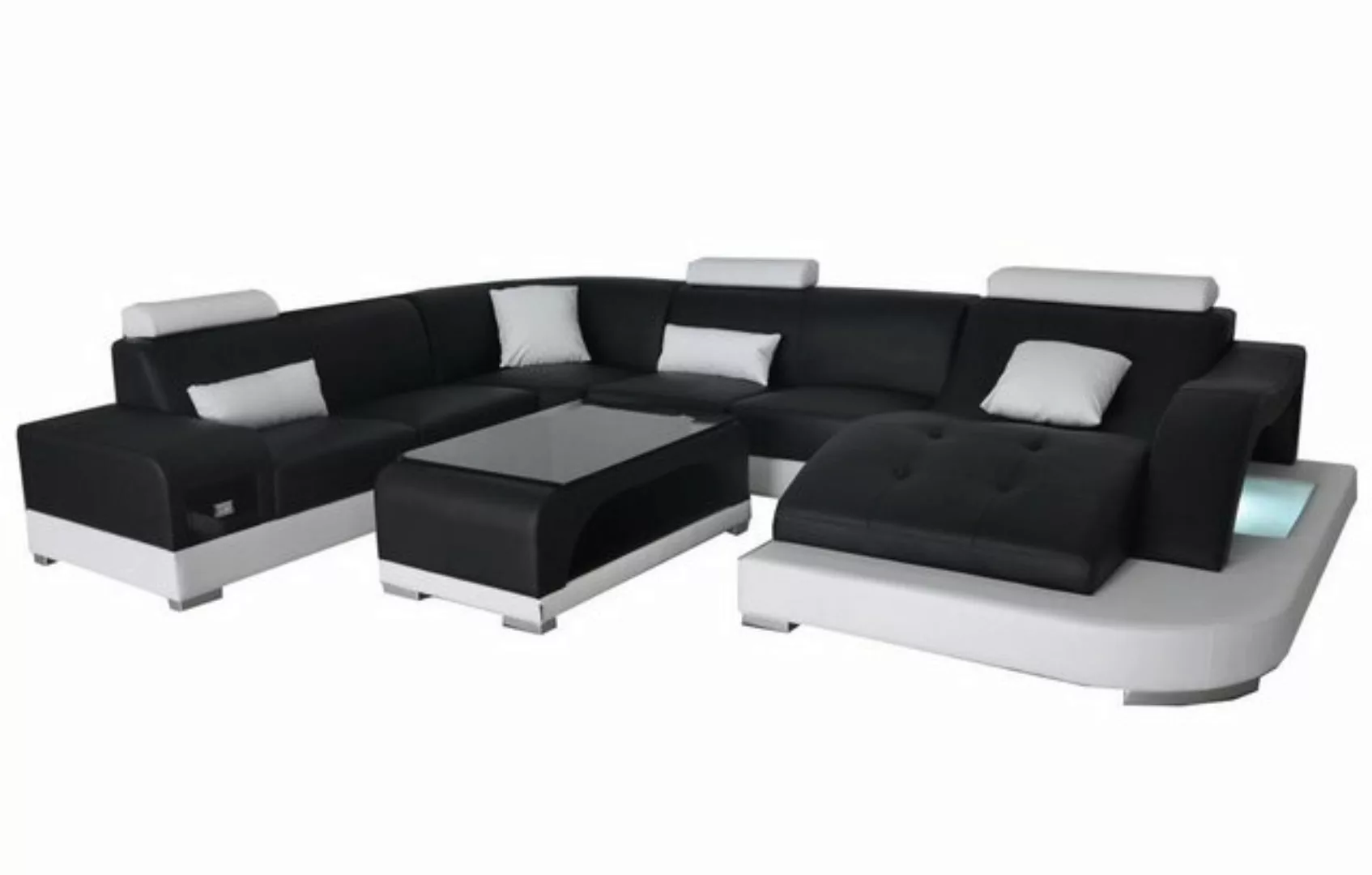 Xlmoebel Sofa Modernes Ledersofa mit USB-Anschluss, zeitgemäße Sitzcouch, H günstig online kaufen