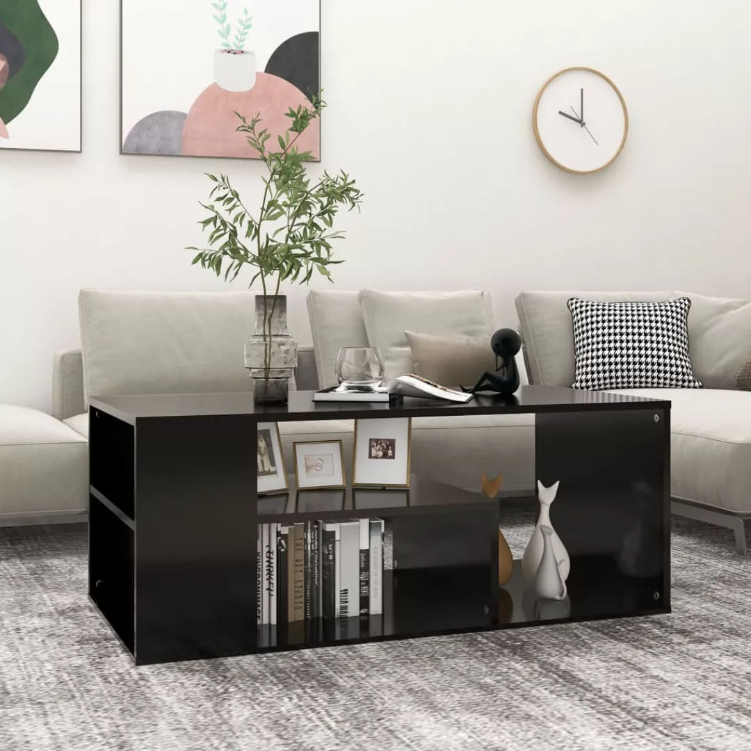 Couchtisch Schwarz 100x50x40 Cm Spanplatte günstig online kaufen