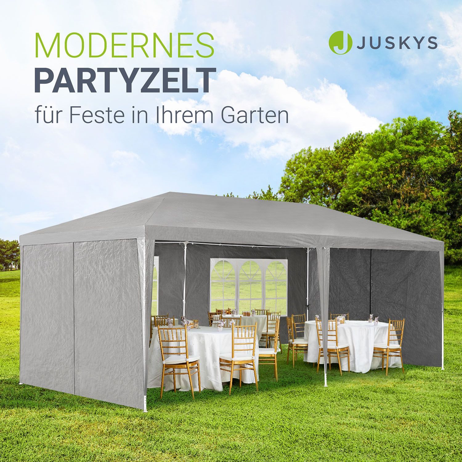 Juskys Partyzelt Partyzelt, mit 6 Seitenteilen, günstig online kaufen