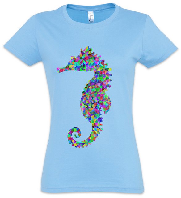 Urban Backwoods Print-Shirt Colored Sea Horse Damen T-Shirt Disco Dance Mus günstig online kaufen