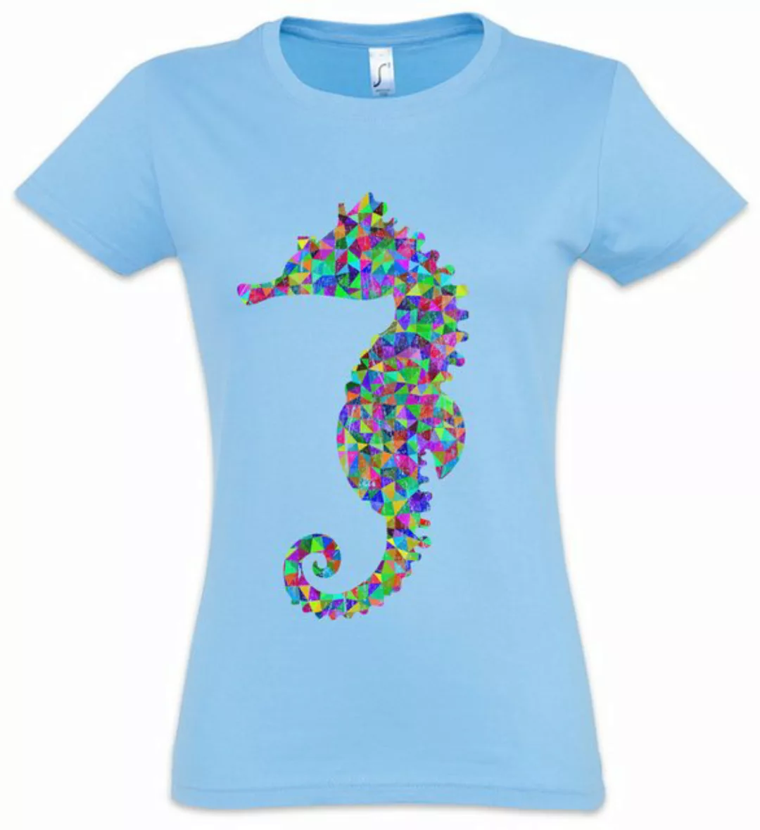 Urban Backwoods Print-Shirt Colored Sea Horse Damen T-Shirt Disco Dance Mus günstig online kaufen