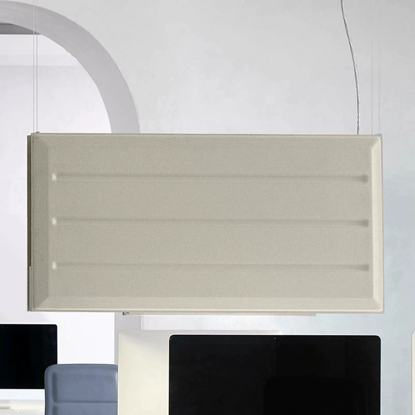 Luceplan Diade LED-Hängelampe vertikal beige 120cm günstig online kaufen