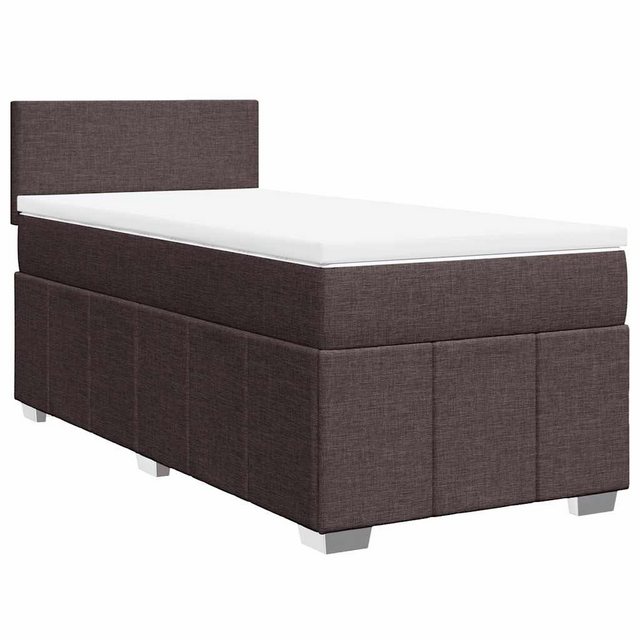 vidaXL Bett Boxspringbett mit Matratze Dunkelbraun 90x200 cm Stoff günstig online kaufen