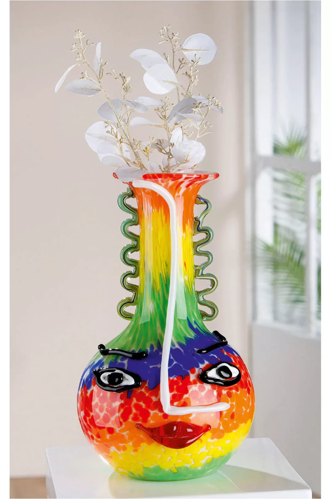 Casablanca by Gilde Tischvase »Glasart Designvase "Salvato" aus Glas«, (1 S günstig online kaufen