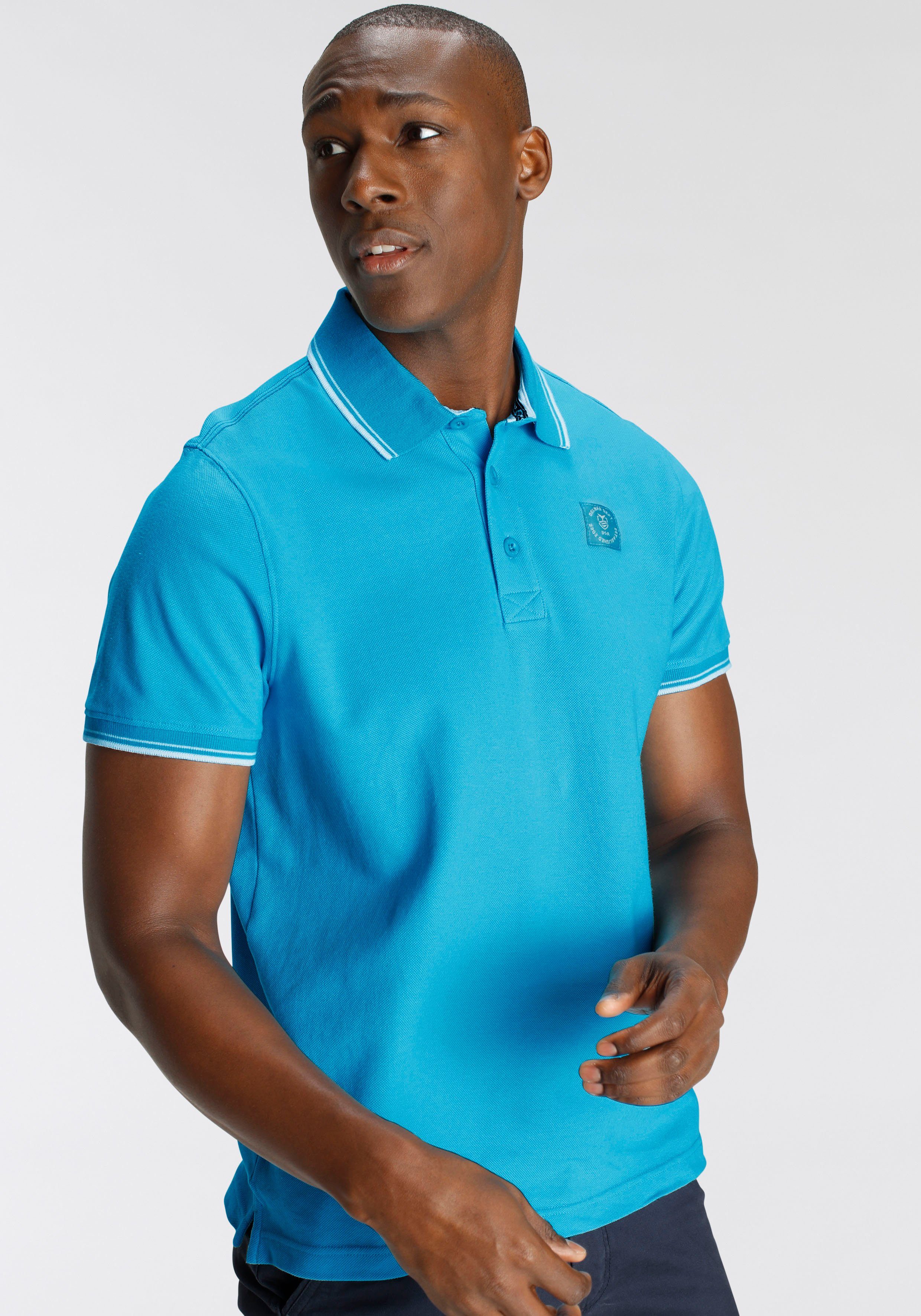 DELMAO Poloshirt Kurzarm, lockere Passform, Polokragen, günstig online kaufen