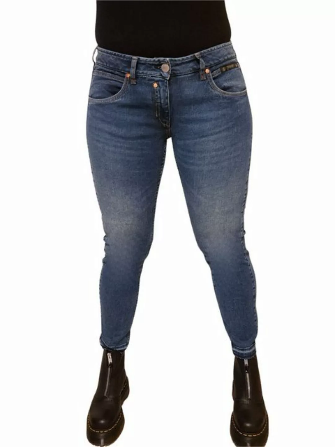 Herrlicher Skinny-fit-Jeans Touch 5320 mit offenem Saum günstig online kaufen