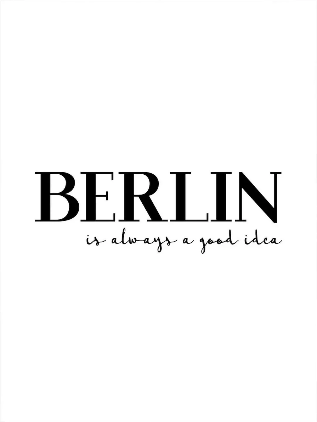 Wall-Art Poster "Berlin Stadtkarte Schriftzug Set", Blumen, (Set, 2 St.) günstig online kaufen