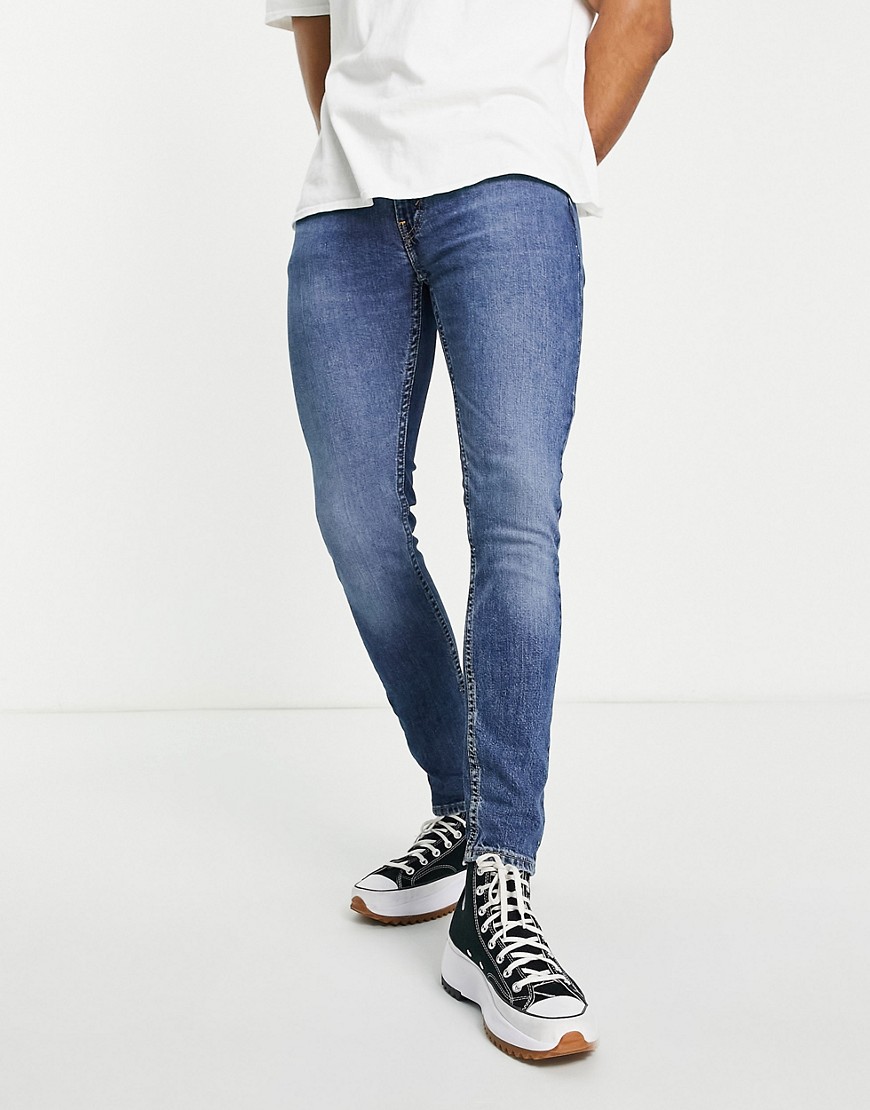 Levi's – 519 – Jeans in verwaschenem Marineblau mit superengem Schnitt günstig online kaufen