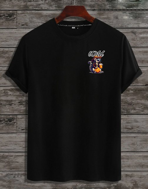 RMK T-Shirt Herren Print-Shirt T-Shirt Basic Vintage Wild Orange aus Baumwo günstig online kaufen