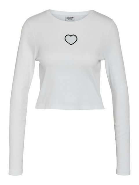 Noisy may T-Shirt Crop Top Langarmshirt mit Cut-out-Detail in Sternform NMS günstig online kaufen