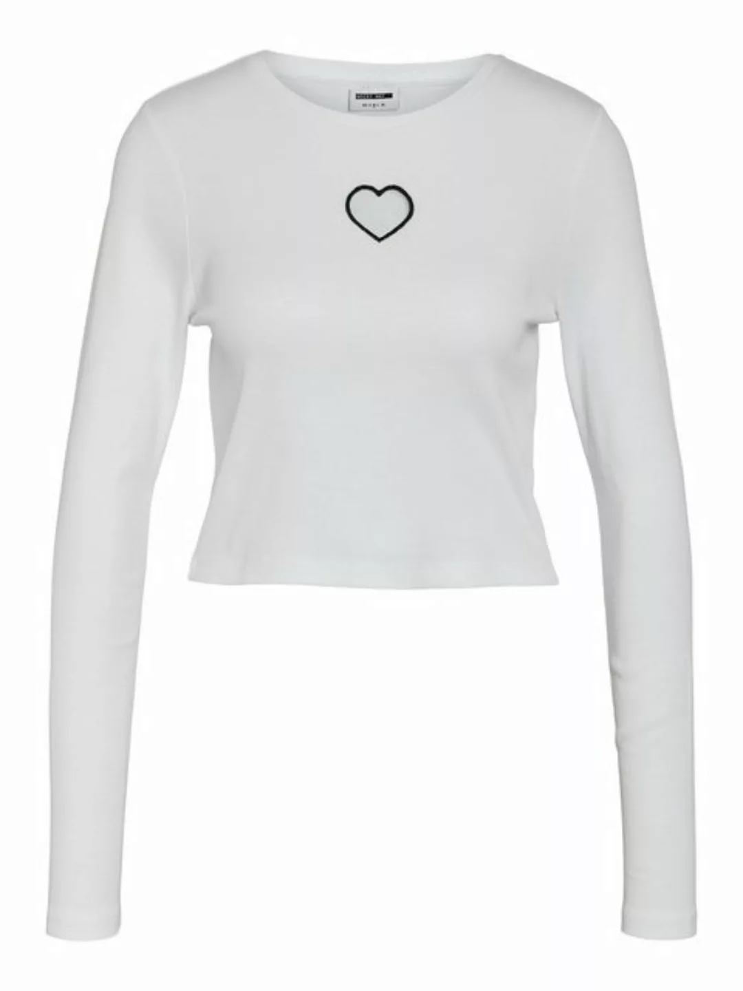 Noisy may T-Shirt Crop Top Langarmshirt mit Cut-out-Detail in Sternform NMS günstig online kaufen