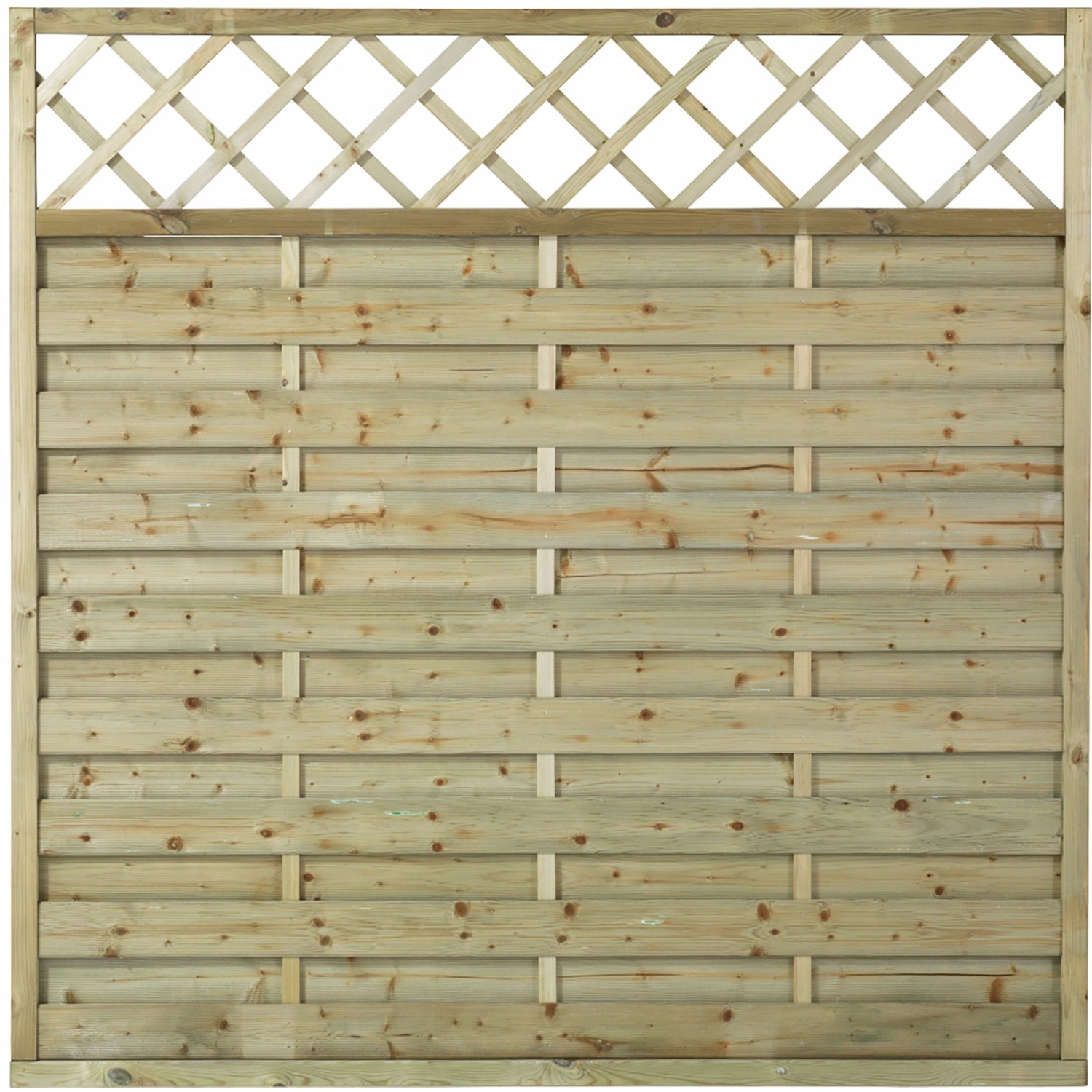 Plus Holz Sichtschutzzaun Bergen m. Gitter Holz druckimprägniert 180 x 180 günstig online kaufen