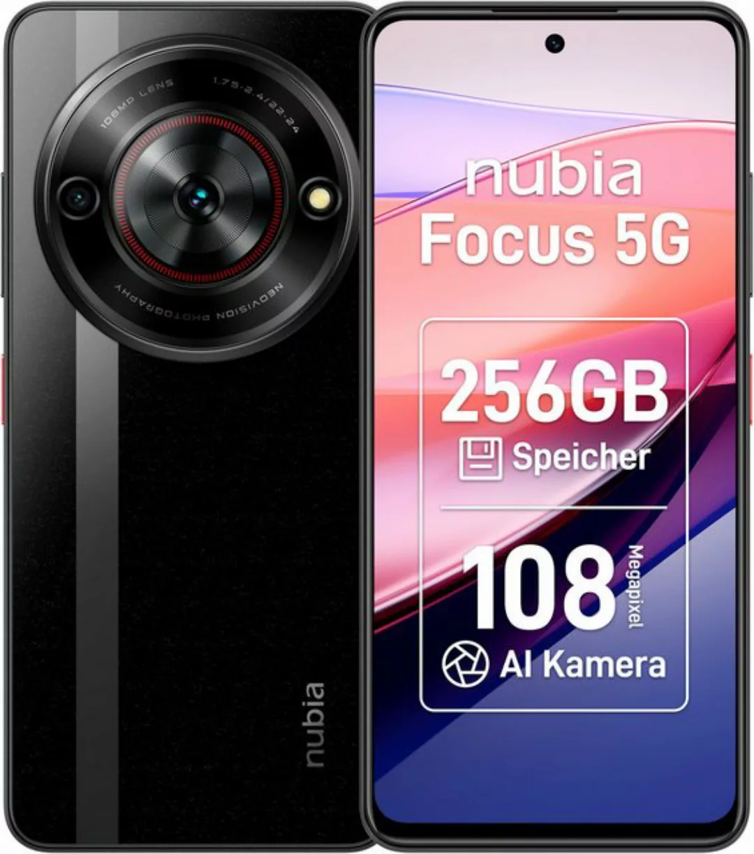 Nubia Focus 5G Smartphone (16,76 cm/6,6 Zoll, 256 GB Speicherplatz, 108 MP günstig online kaufen
