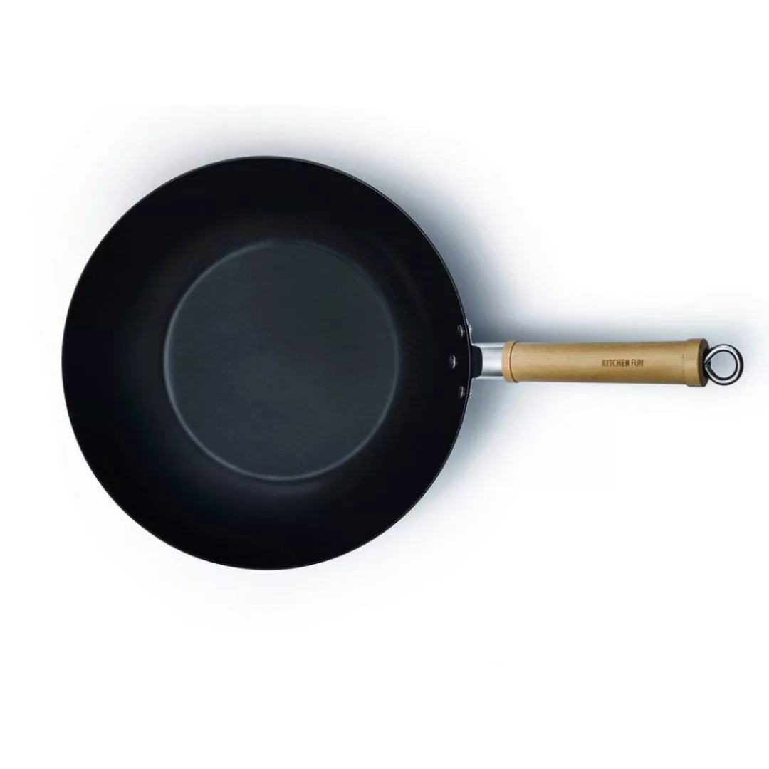 Kitchen Fun Wok-Pfanne schwarz Stahl günstig online kaufen