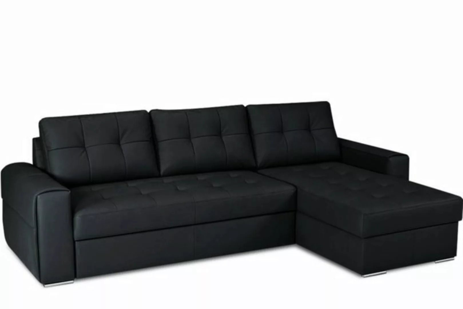 KONSIMO® Ecksofa NEVIS Ledersofa 4 Personen, Bett-Funktion, universal, gest günstig online kaufen