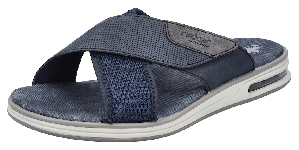Rieker Pantolette, Sommerschuh, Strandschuh, Schlappen, Hausschuh mit Klett günstig online kaufen