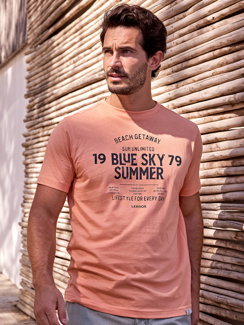 LERROS T-Shirt "LERROS Herren T-Shirt mit Brustprint" günstig online kaufen