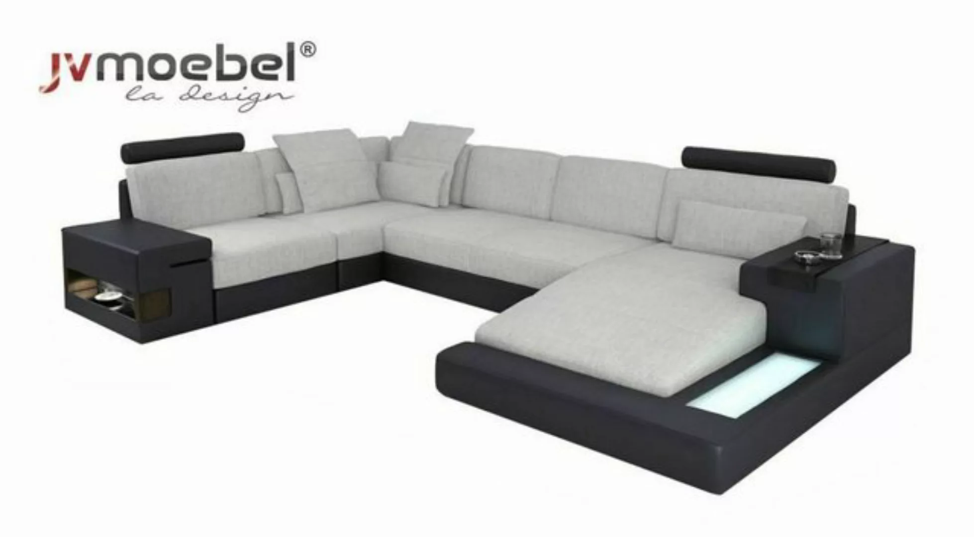 JVmoebel Ecksofa, Design Sofas Wohnlandschaft Ecksofa Leder U Form Sofa Cou günstig online kaufen