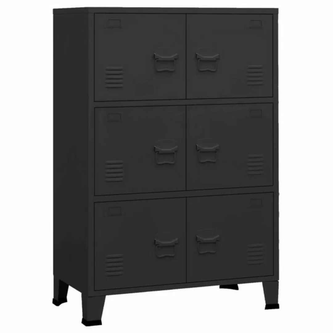 vidaXL Aktenschrank Aktenschrank Industrie-Stil Schwarz 75x40x115 cm Metall günstig online kaufen