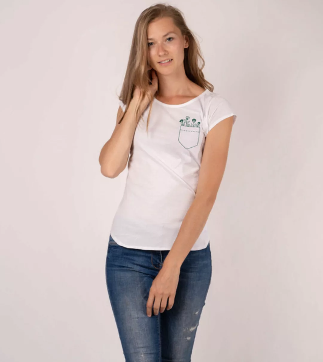 Shirt Asheville Blumengruß Aus Biobaumwolle günstig online kaufen