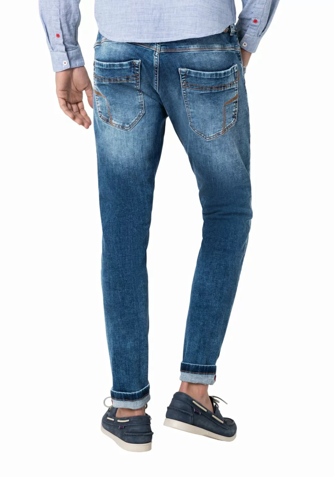 TIMEZONE Herren Jeans SLIM SCOTTTZ - Slim Fit - Blau - Light Indigo Wash günstig online kaufen