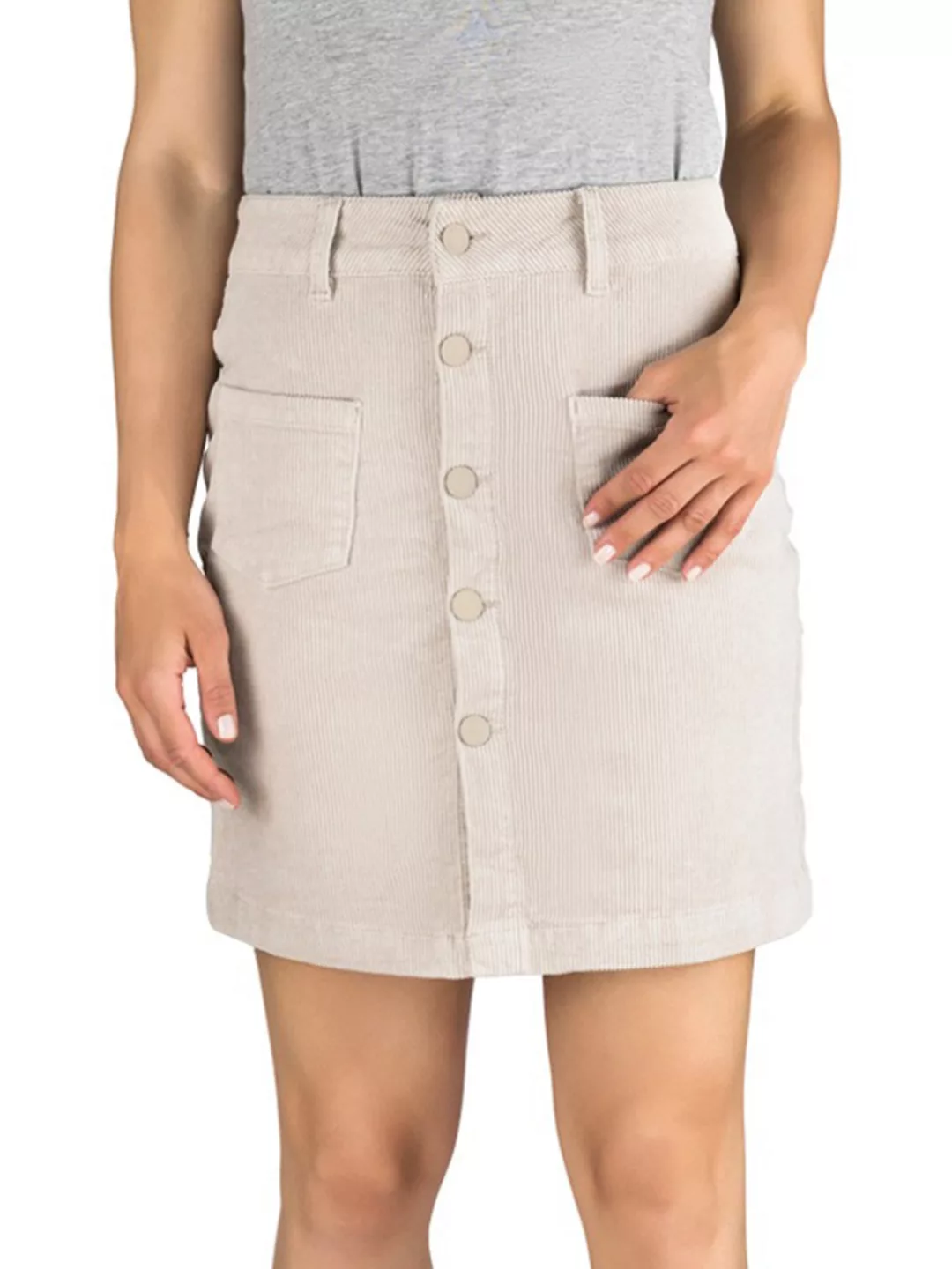 DENIMFY Cordrock Damen Midi Herbst Cord Stretch DFAlina günstig online kaufen