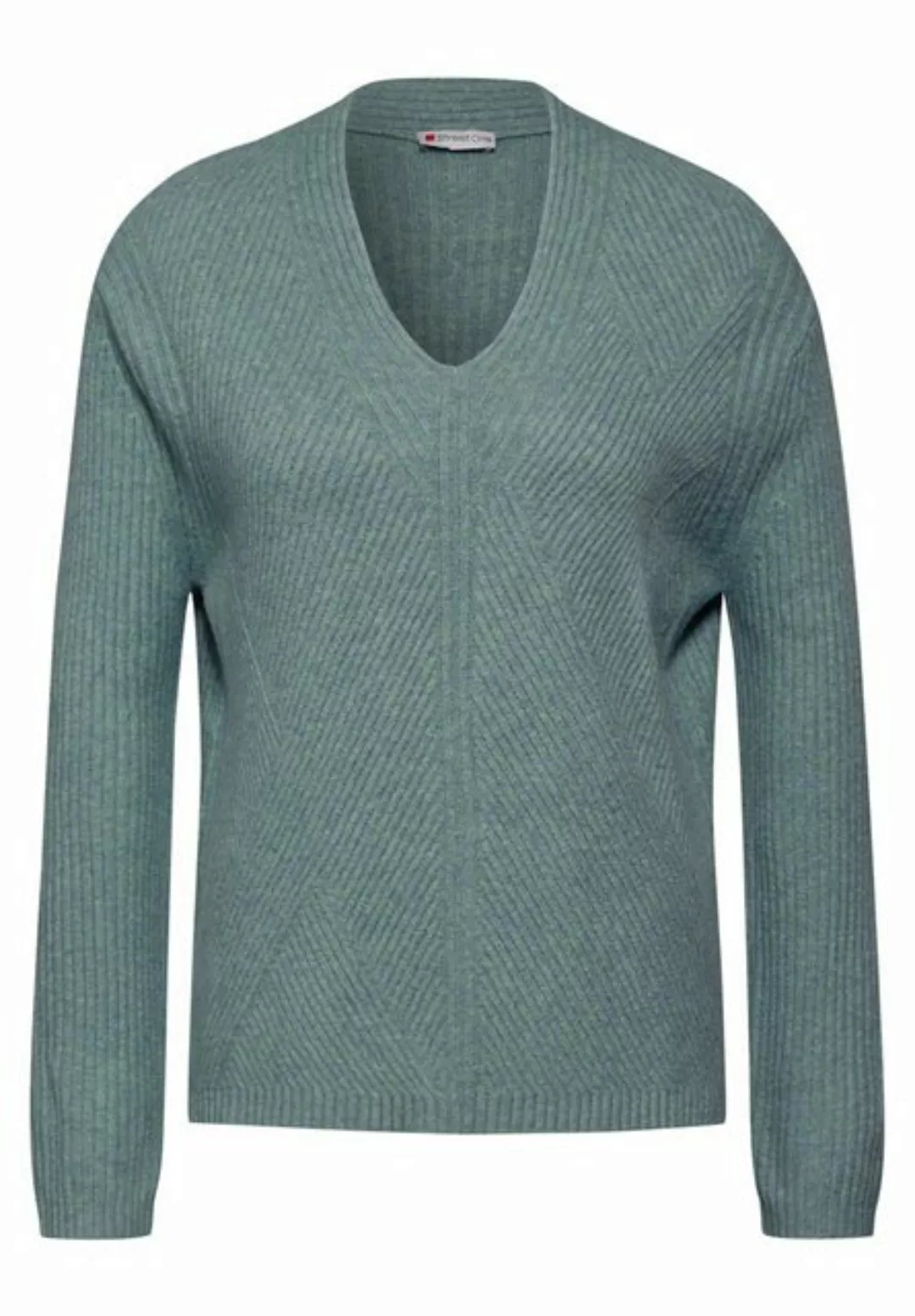 STREET ONE Strickpullover STREET ONE / Da.Strick / LTD QR_v-neck basic swea günstig online kaufen