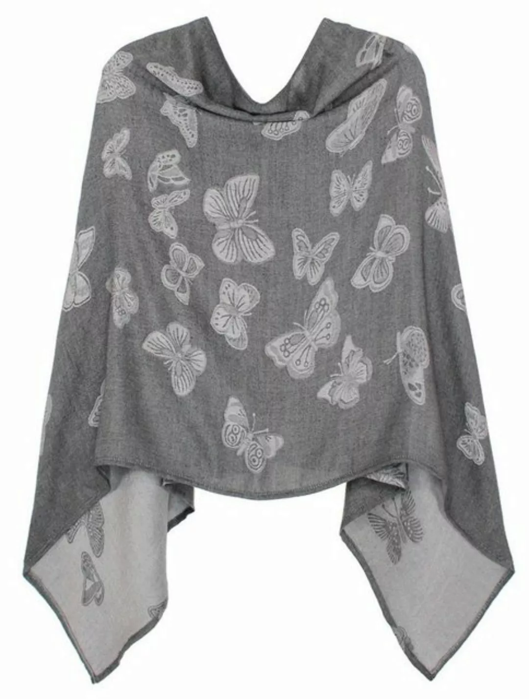 dy_mode Blusenponcho Schmetterlinge Muster Damen Poncho Leichtes Cape Bunte günstig online kaufen