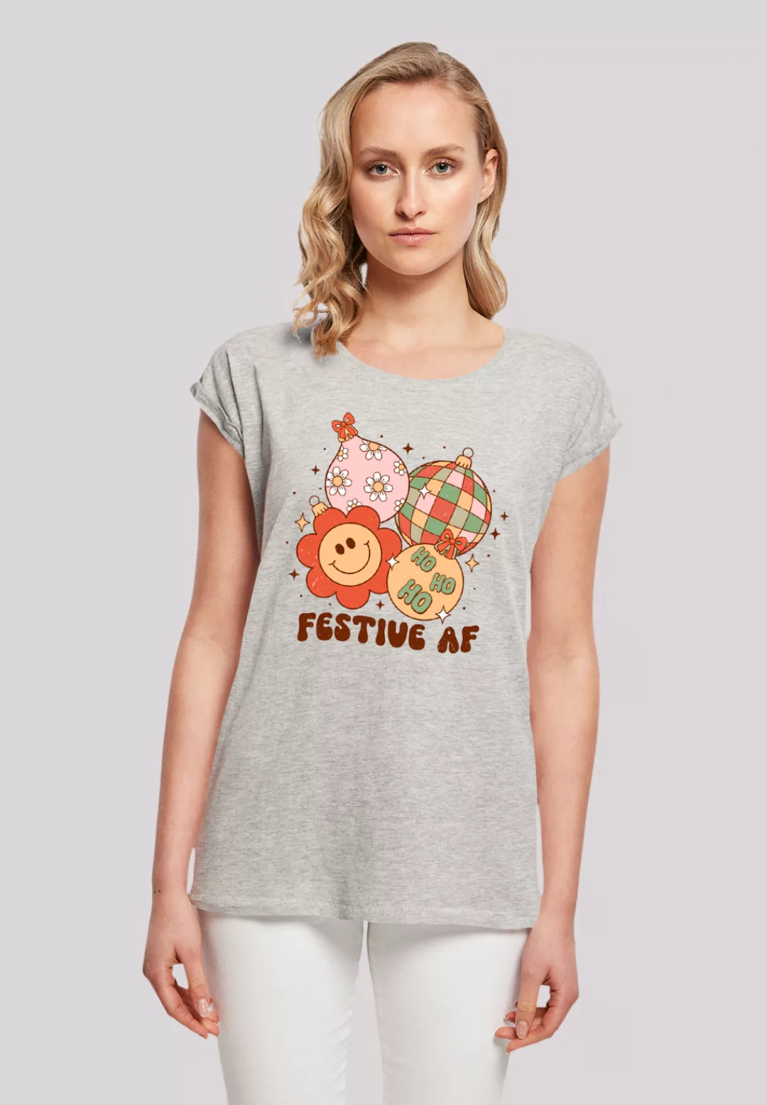 F4NT4STIC T-Shirt "Festive AF Weihnachten Tree Balls", Premium Qualität, We günstig online kaufen