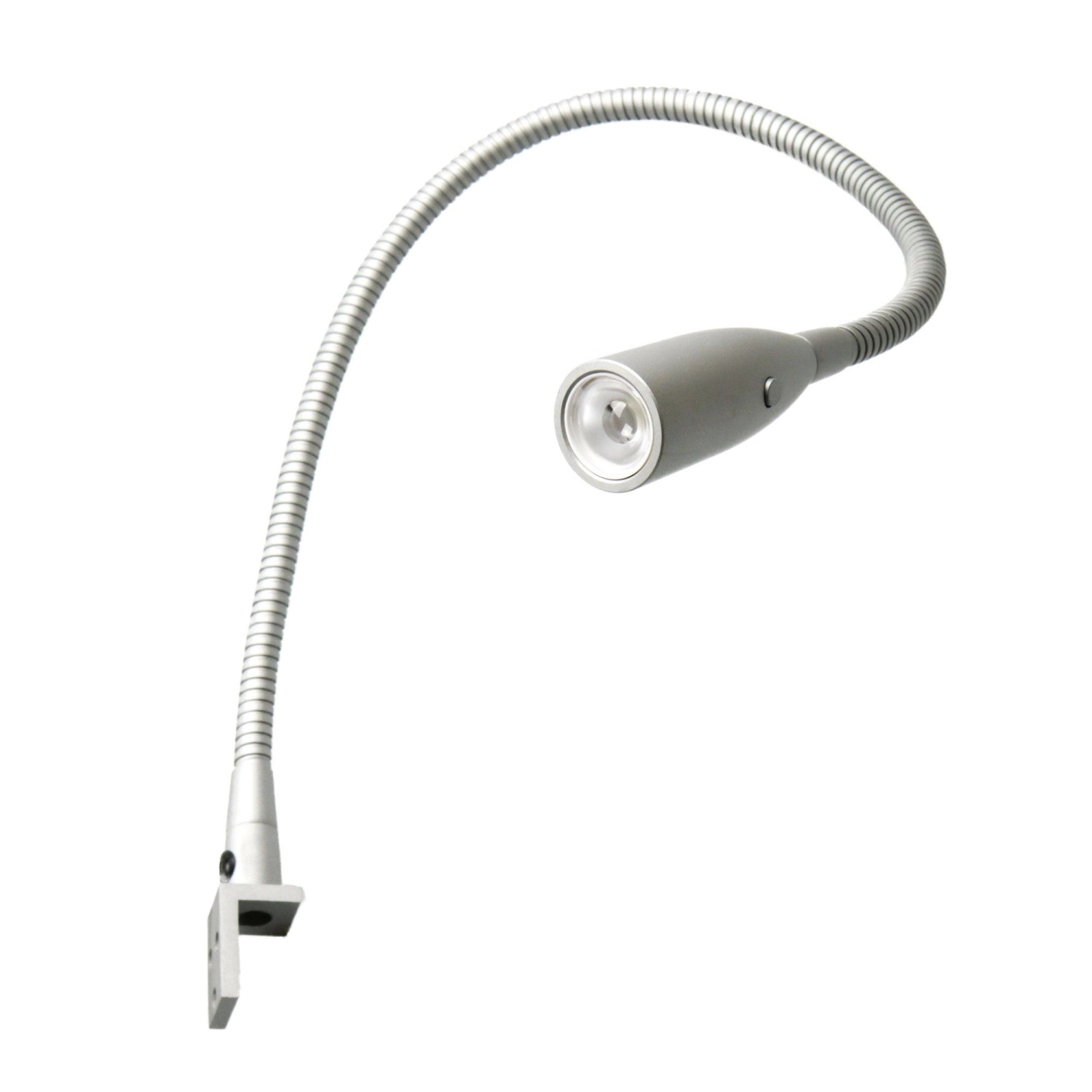 kalb LED Bettleuchte Aluminium Silbergrau Warmweiß Leseleuchte Nachttischla günstig online kaufen