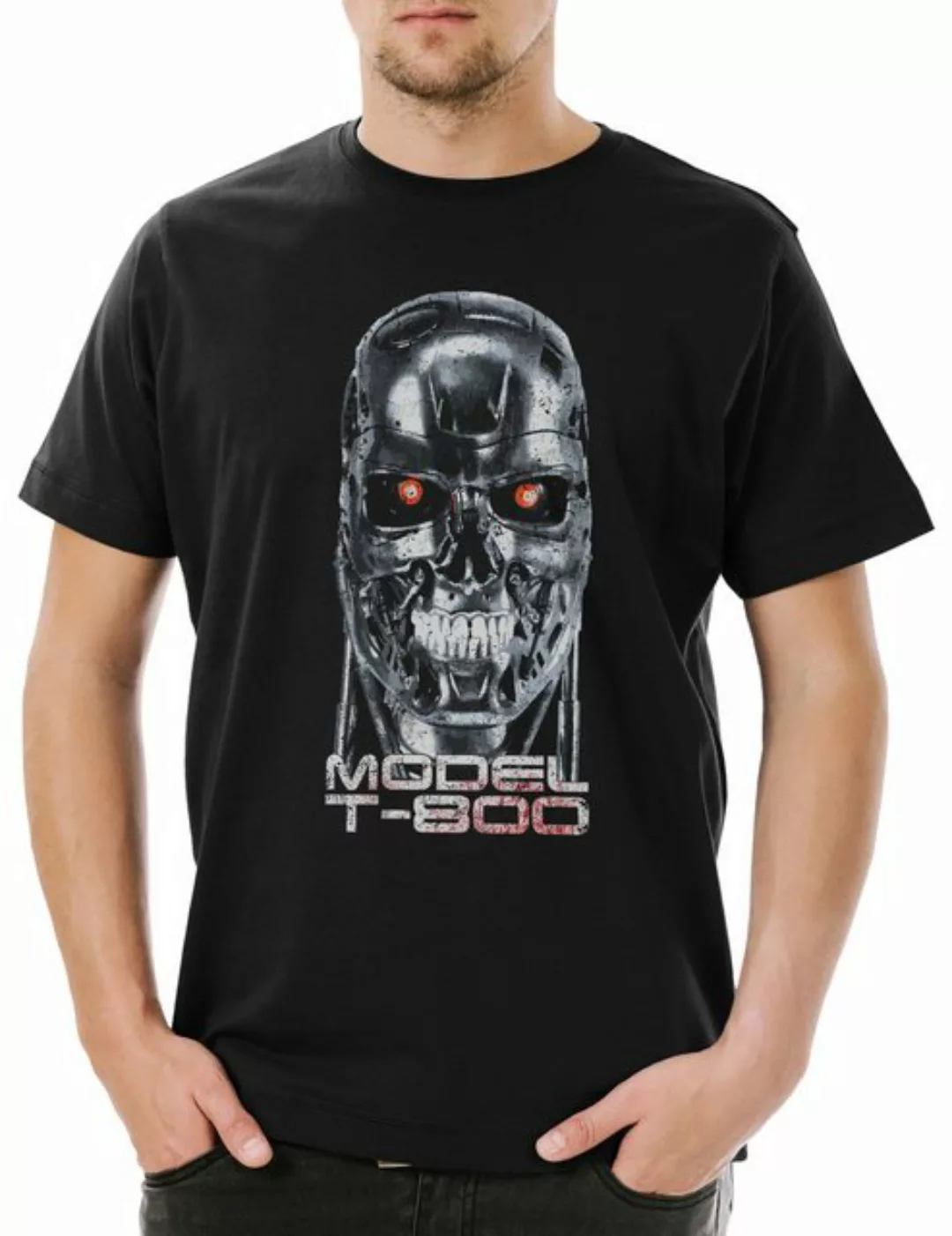 Urban Backwoods Print-Shirt Skullhead Model Herren T-Shirt Cyborg Cyberdine günstig online kaufen