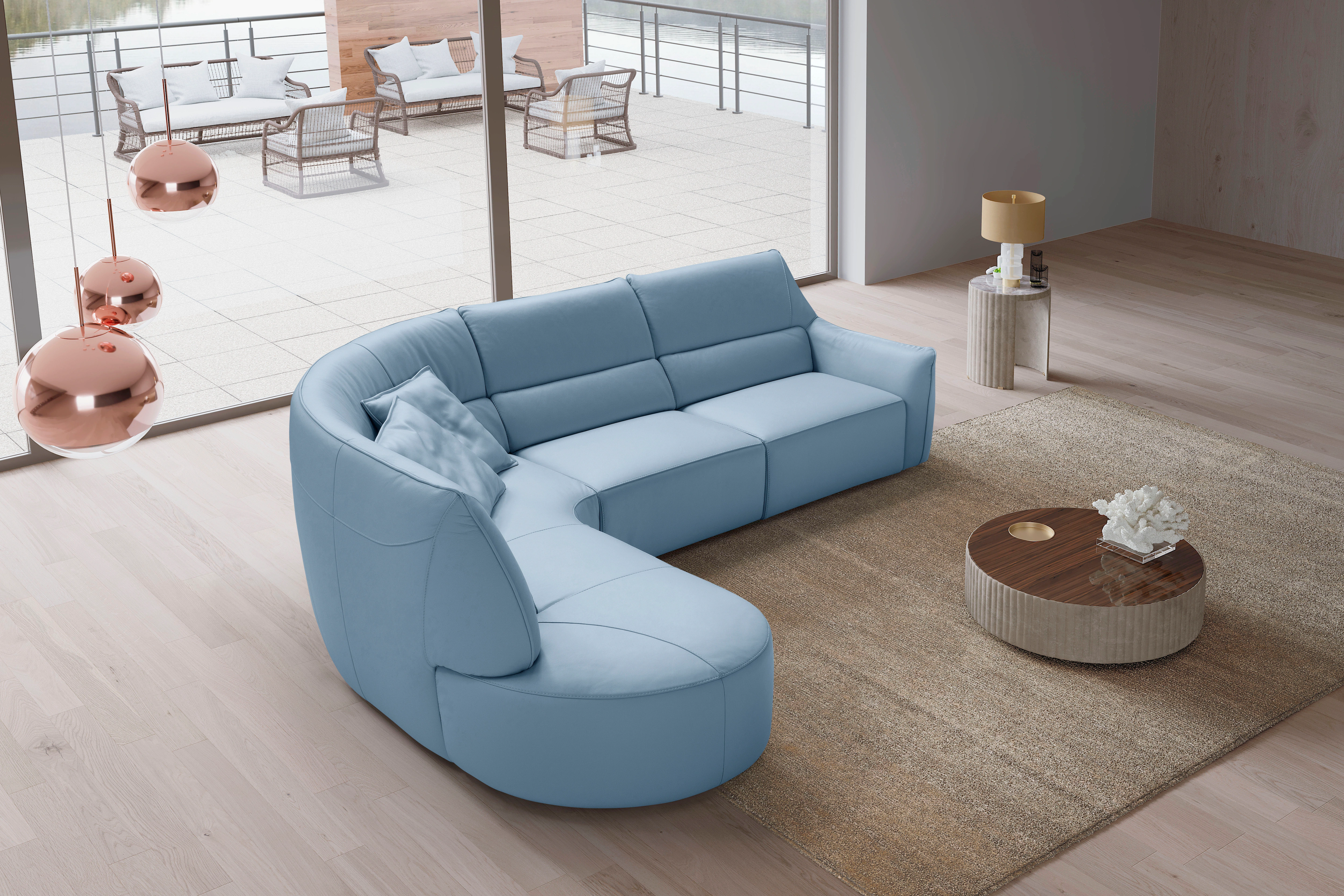 Egoitaliano Ecksofa "Puffy, extravagant & edel, Retro Designsofa, hoher Sit günstig online kaufen