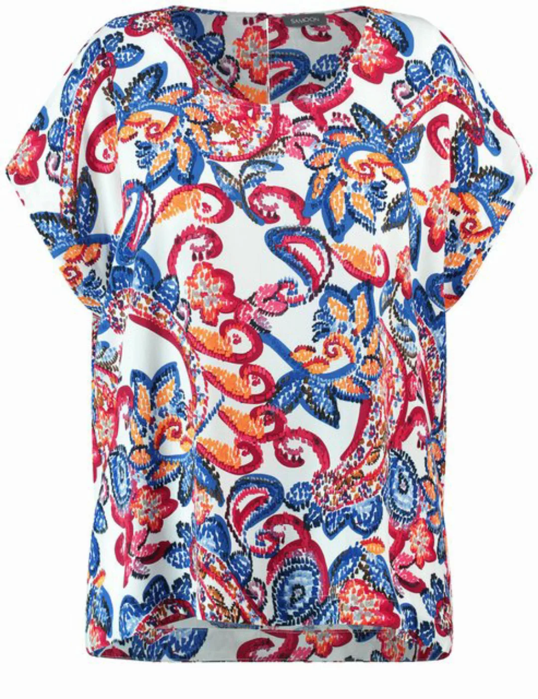 Samoon Klassische Bluse Blusenshirt mit Paisley-Print günstig online kaufen