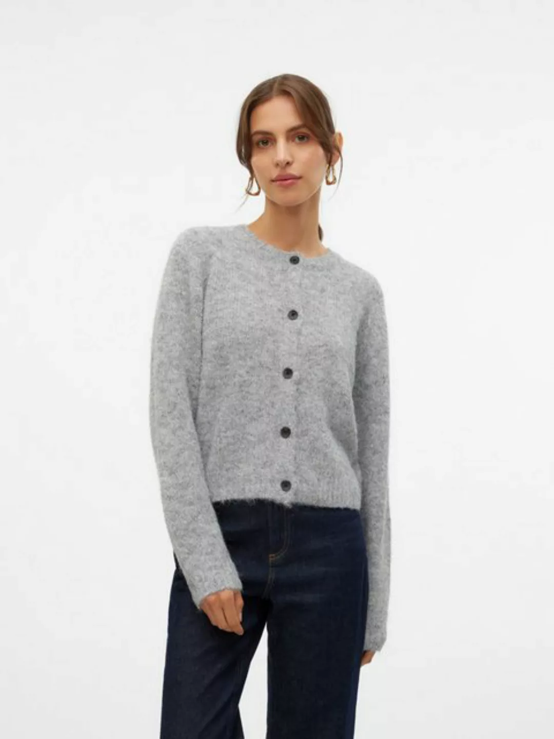 Vero Moda Strickjacke "VMNOVAH LS O-NECK BUTTON CARDI GA NOOS" günstig online kaufen