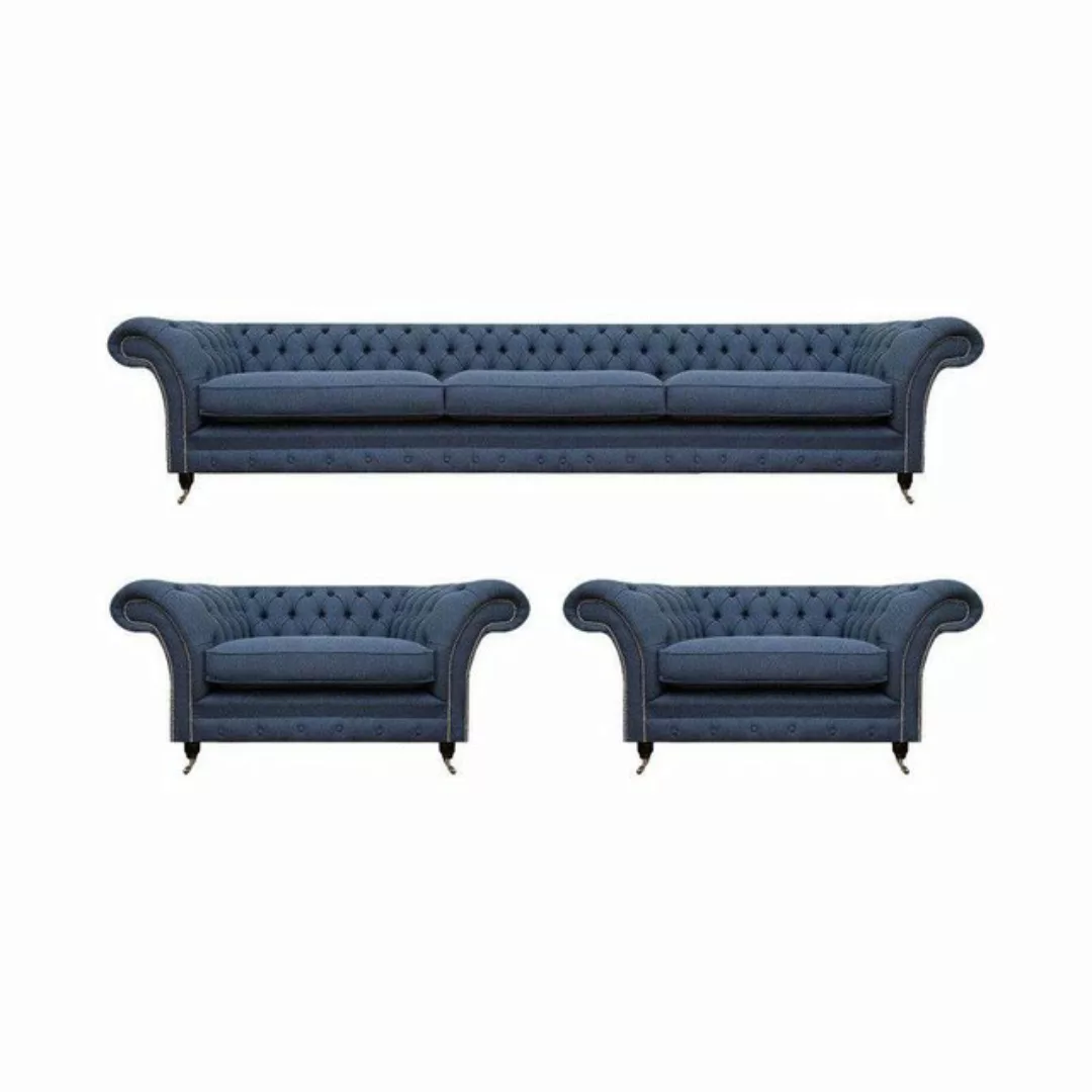 JVmoebel Chesterfield-Sofa Luxus Komplett 3tlg Design Modern Sofagarnitur W günstig online kaufen