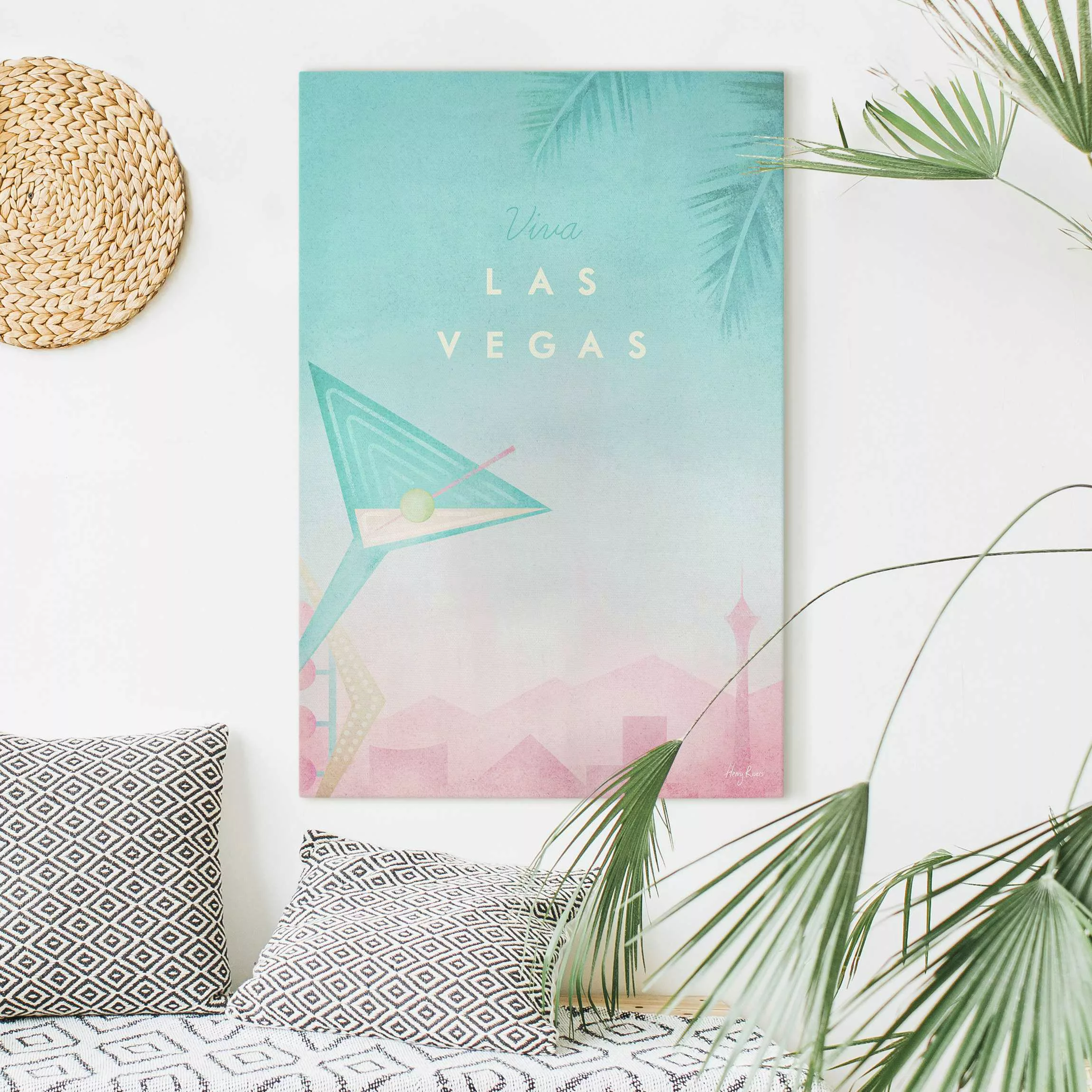 Leinwandbild Reiseposter - Viva Las Vegas günstig online kaufen