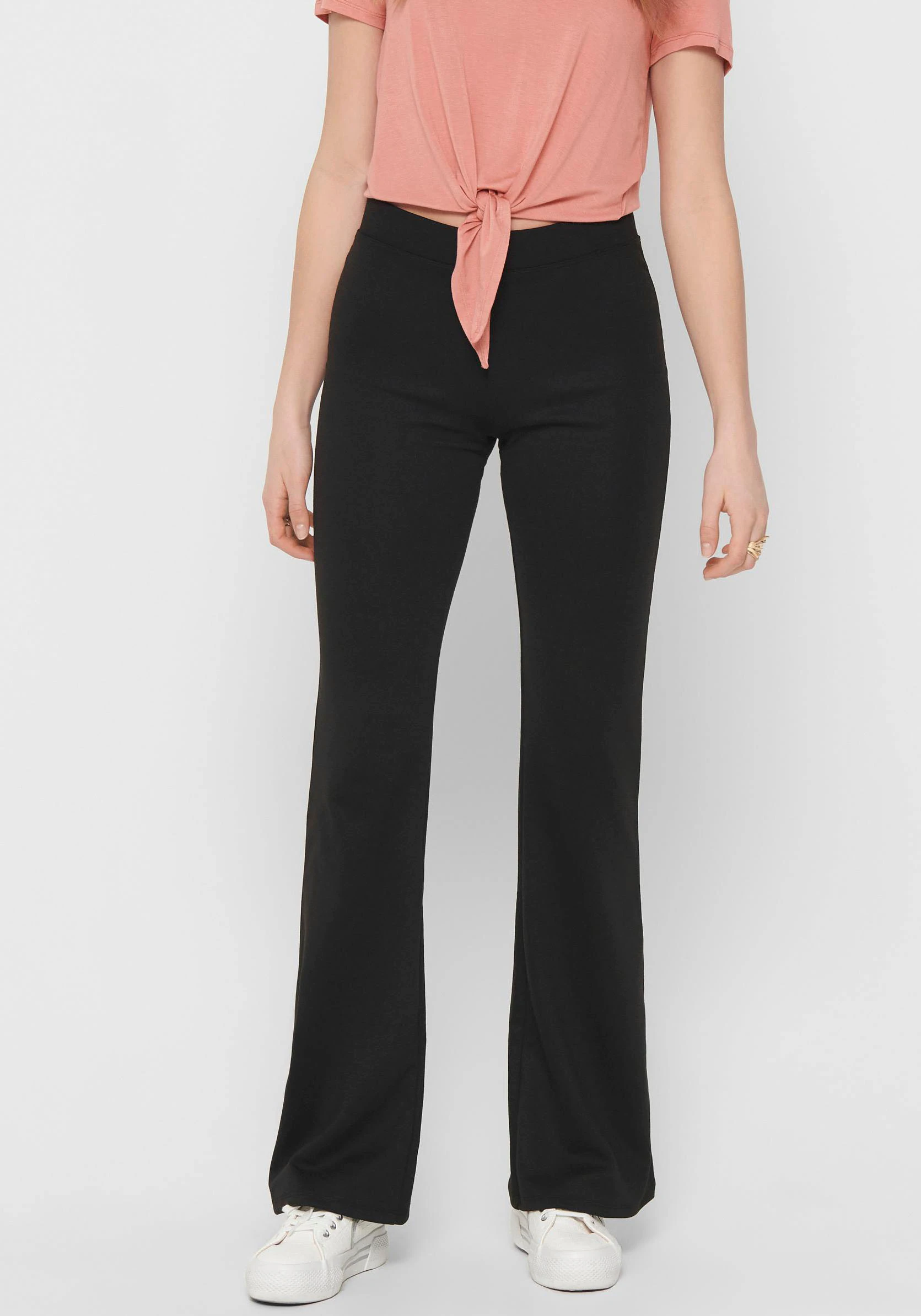 ONLY Jerseyhose "ONLFEVER – Jerseyhose mit Stretch und ausgestelltem Bein", günstig online kaufen