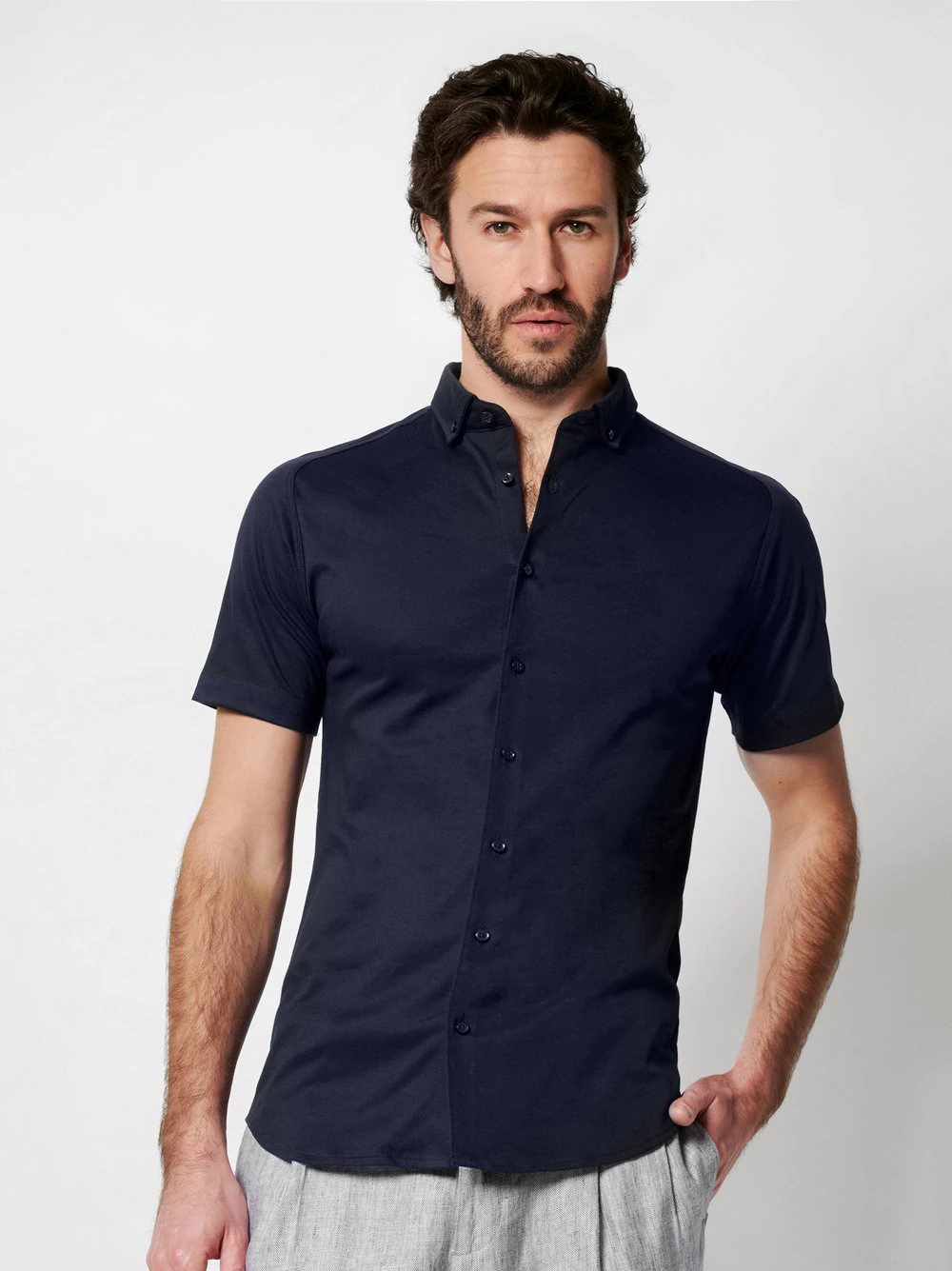 DESOTO Kurzarmhemd "Casual Modern Button Down halbarm", Flexibler Stretch günstig online kaufen