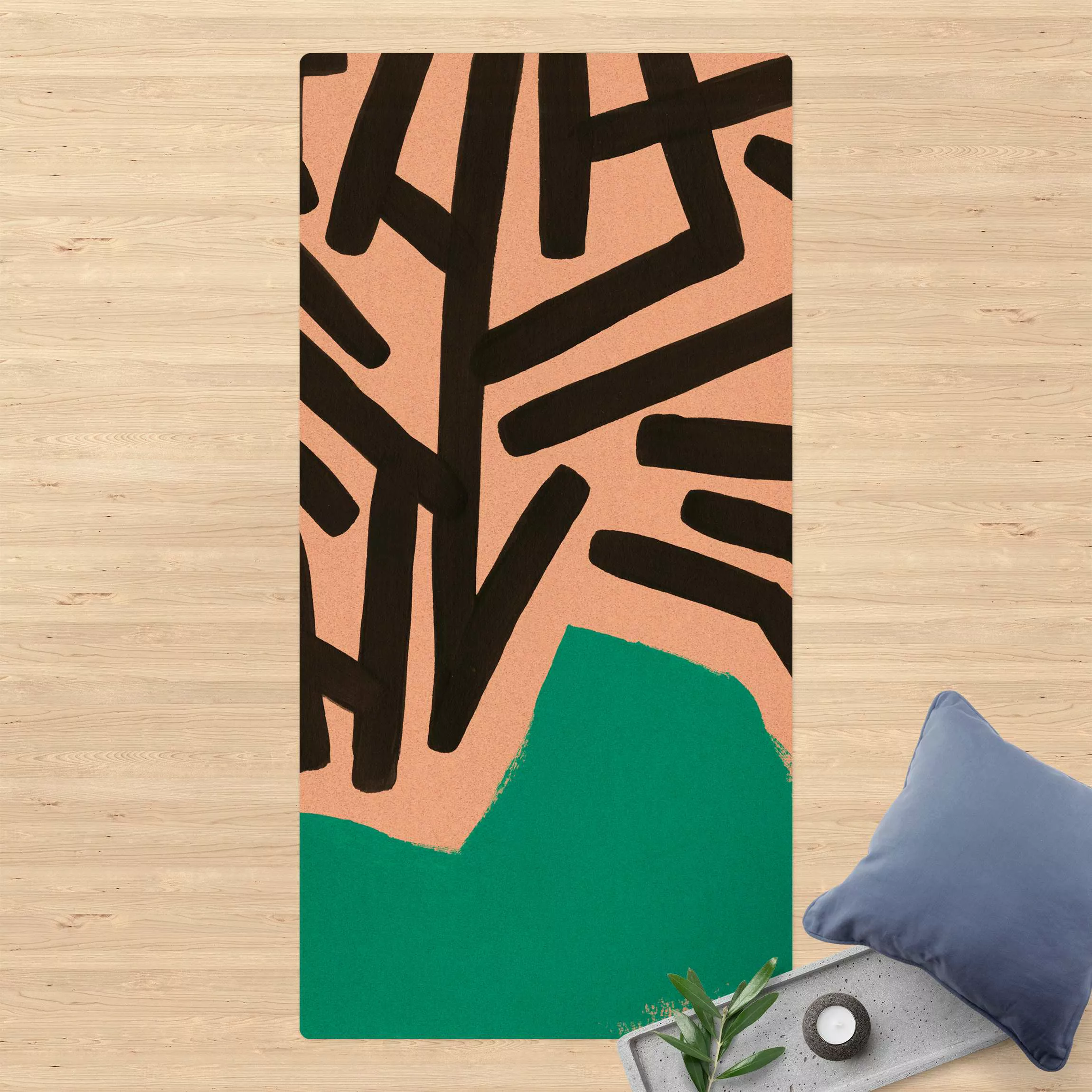 Kork-Teppich Farbenlabyrinth II günstig online kaufen
