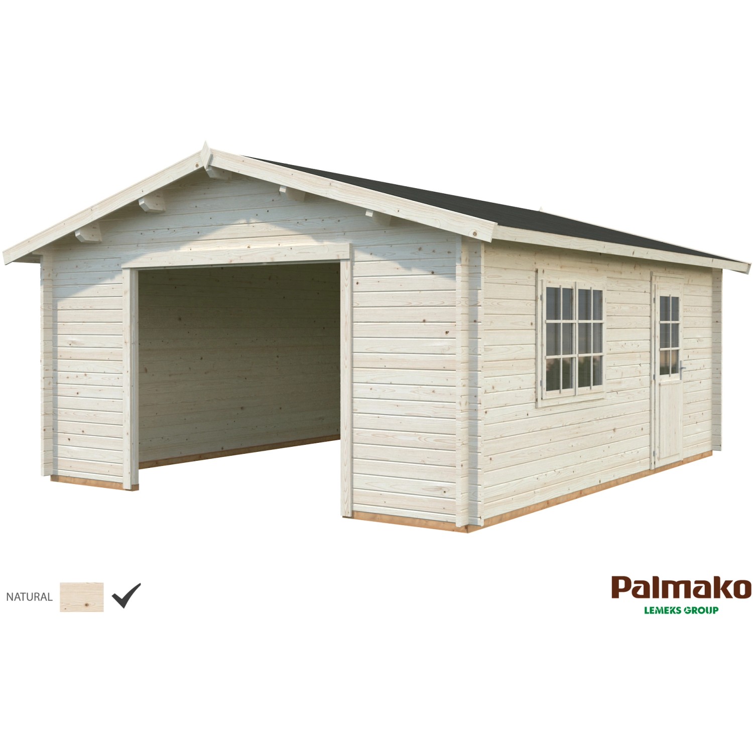 Palmako Holzgarage Roger ohne Tor 540 cm x 540 cm günstig online kaufen