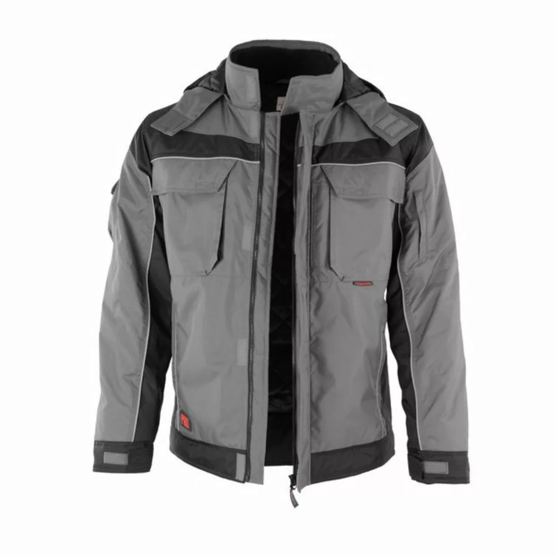 Qualitex Workwear Winterjacke Winterjacke "PRO" grau/schwarz, Gr. L günstig online kaufen