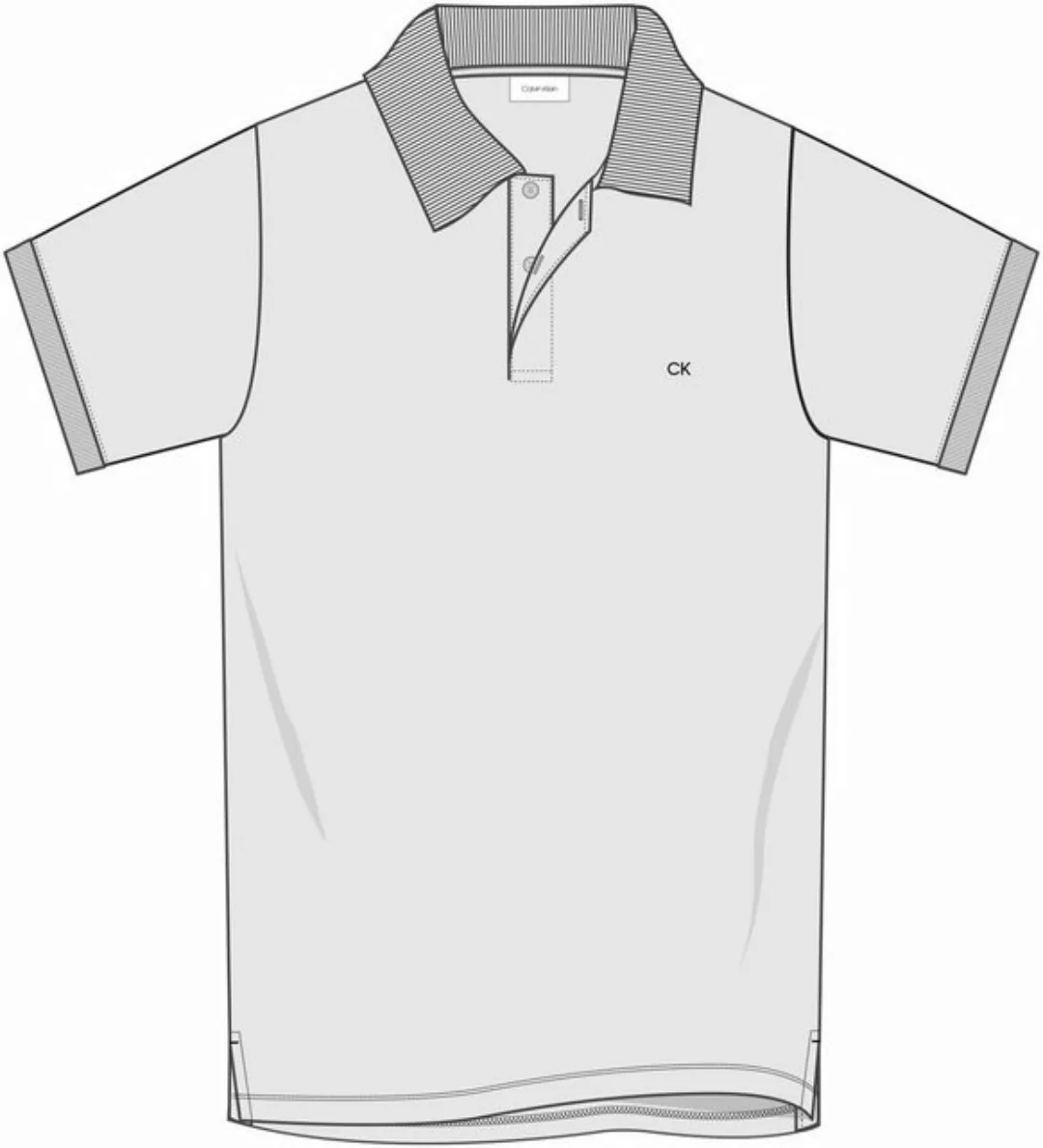 Calvin Klein Poloshirt LOGO REFINED PIQUE SLIM mit Logoprägung günstig online kaufen